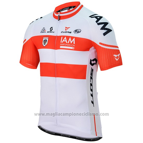 2017 Abbigliamento Ciclismo IAM Campione Austria Manica Corta e Salopette